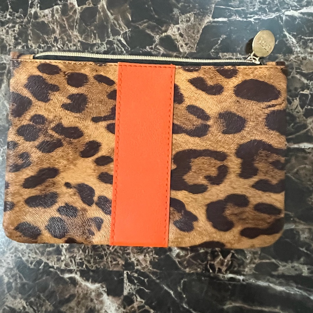 IPSY Cheetah Print with Orange Stripe Bag